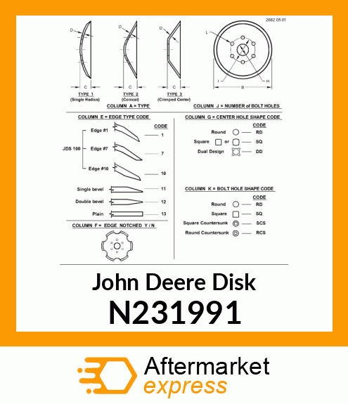 BLADE, DISK 20" SOLID N231991