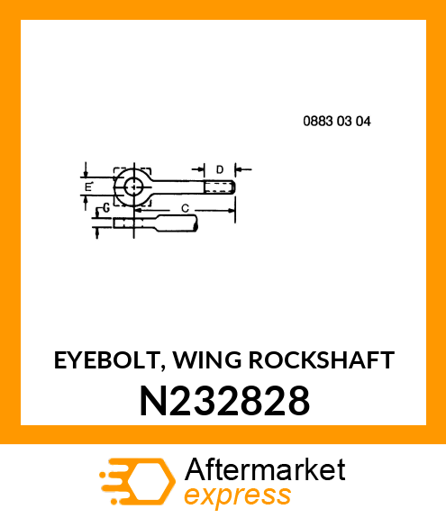 EYEBOLT, WING ROCKSHAFT N232828