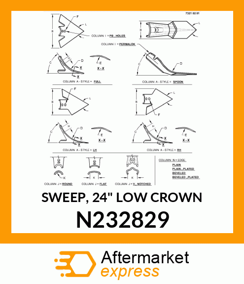 SWEEP, 24" LOW CROWN N232829