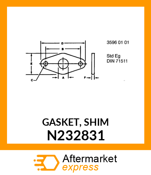 GASKET, SHIM N232831