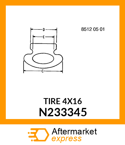 TIRE 4 X 16 CLINCHER N233345