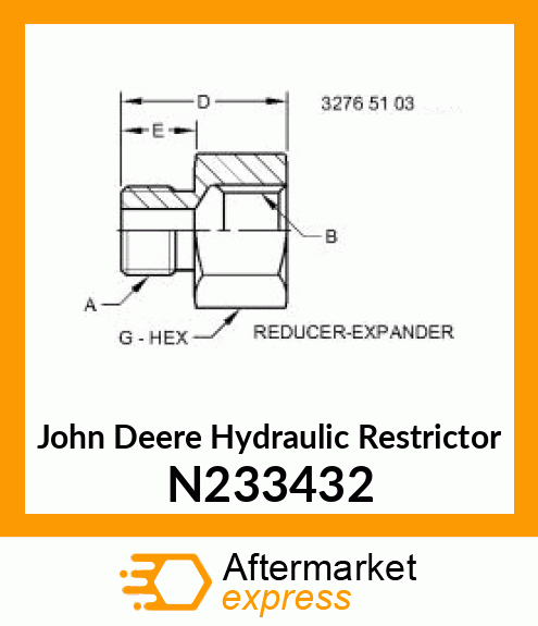 HYDRAULIC RESTRICTOR, RESTRICTOR, H N233432