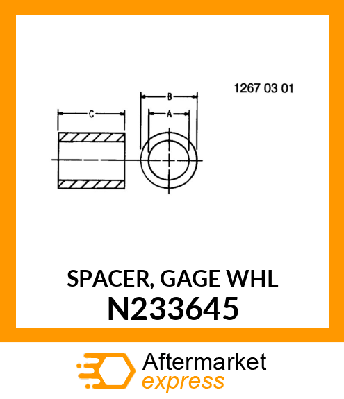 SPACER, GAGE WHL N233645