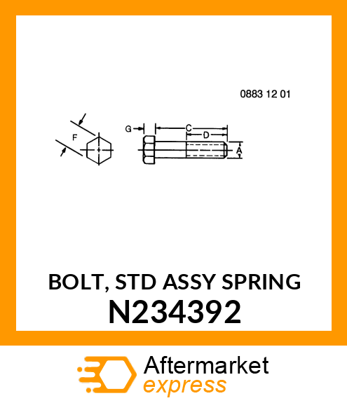 BOLT, STD ASSY SPRING N234392