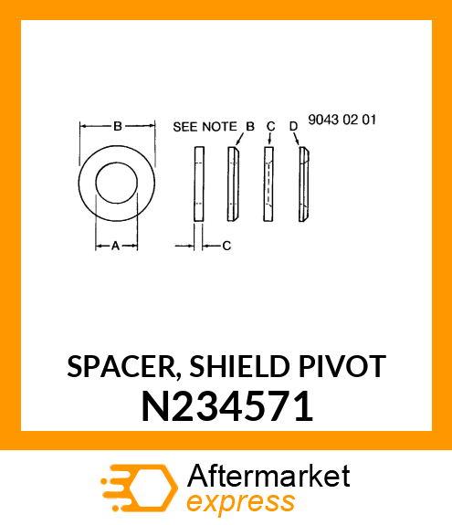 SPACER, SHIELD PIVOT N234571