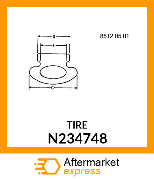 TIRE, 4" X 16" CHEVRON N234748