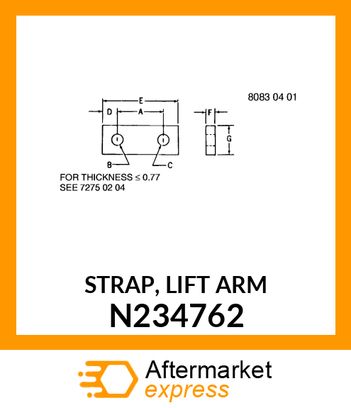 STRAP, LIFT ARM N234762