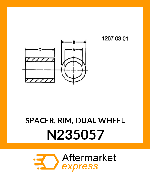 SPACER, RIM, DUAL WHEEL N235057