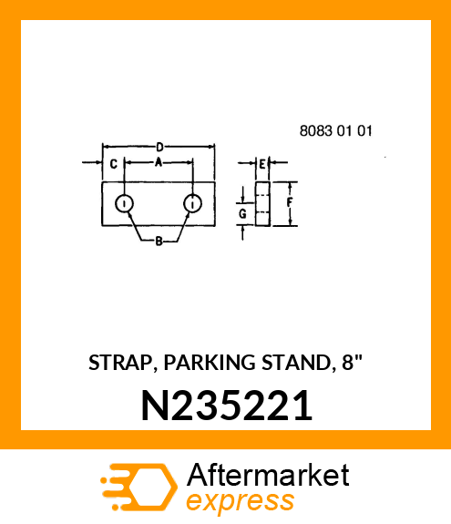 STRAP, PARKING STAND, 8" N235221