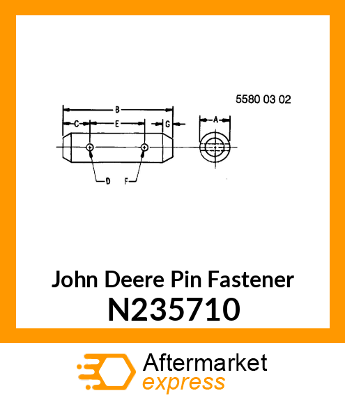 PIN FASTENER, PIN, SINGLE MECHANICA N235710