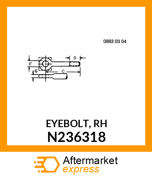 EYEBOLT, RH N236318