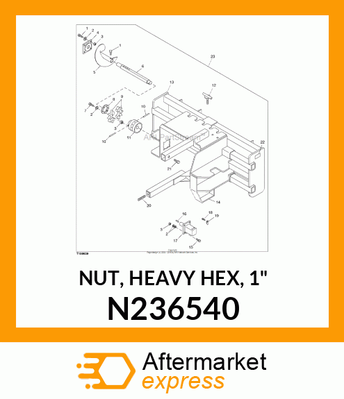 NUT, HEAVY HEX, 1" N236540