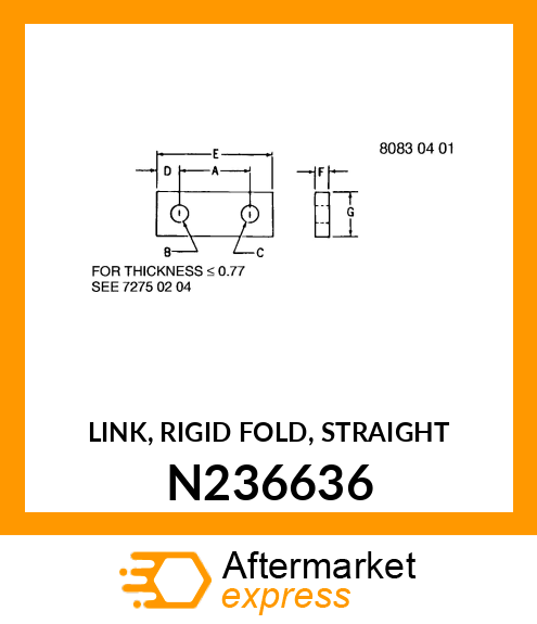 LINK, RIGID FOLD, STRAIGHT N236636