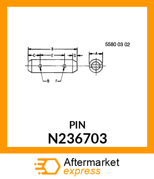 PIN, SINGLE MECHANICAL LINK N236703