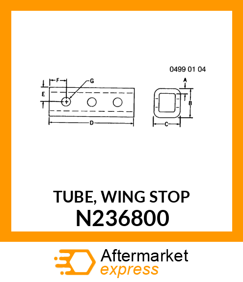 TUBE, WING STOP N236800
