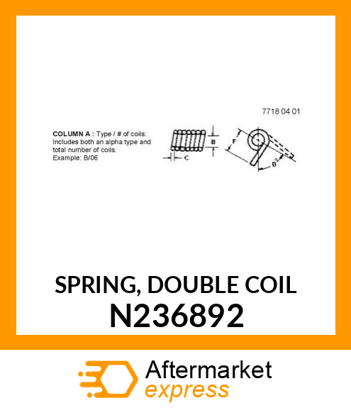 SPRING, DOUBLE COIL N236892