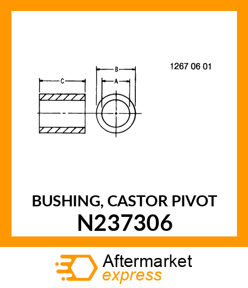 BUSHING, CASTOR PIVOT N237306
