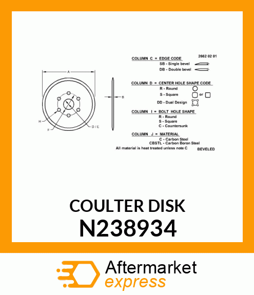 COULTER DISK N238934