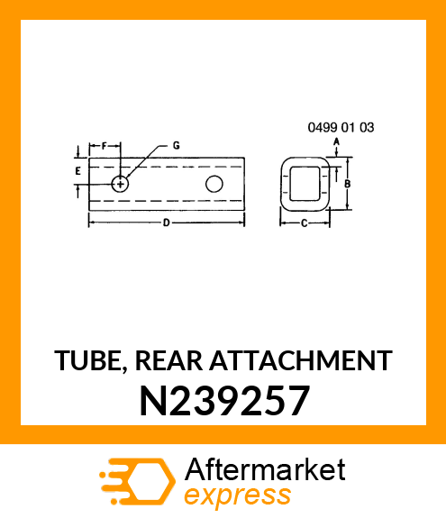 TUBE, REAR ATTACHMENT N239257