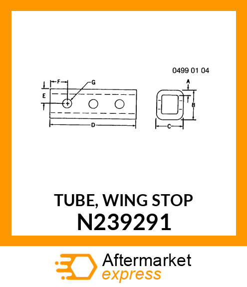 TUBE, WING STOP N239291