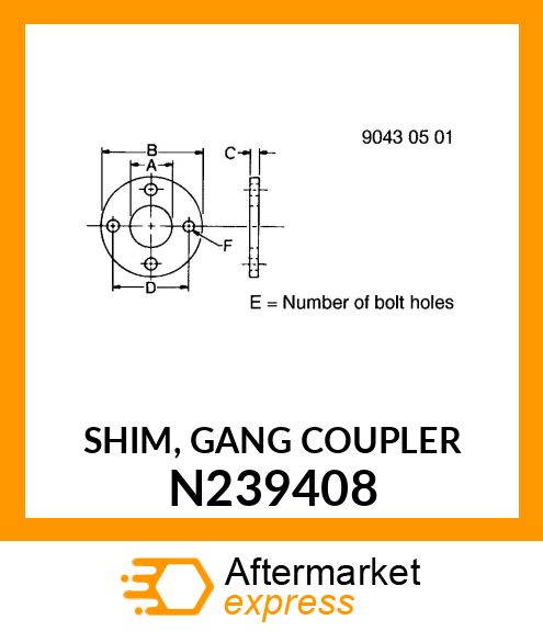 SHIM, GANG COUPLER N239408