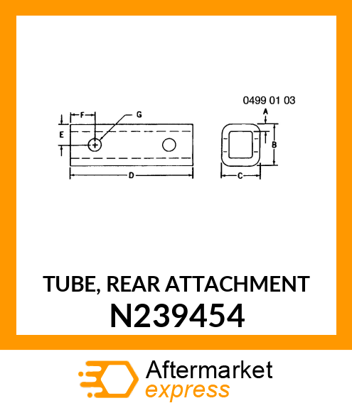 TUBE, REAR ATTACHMENT N239454