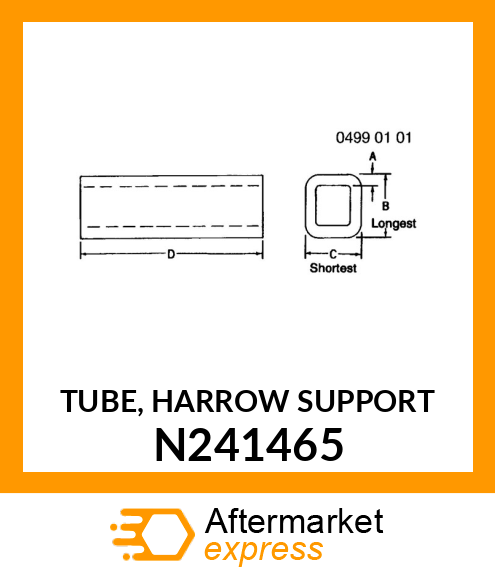 TUBE, HARROW SUPPORT N241465