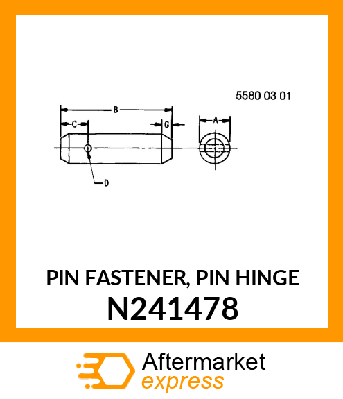 PIN FASTENER, PIN HINGE N241478