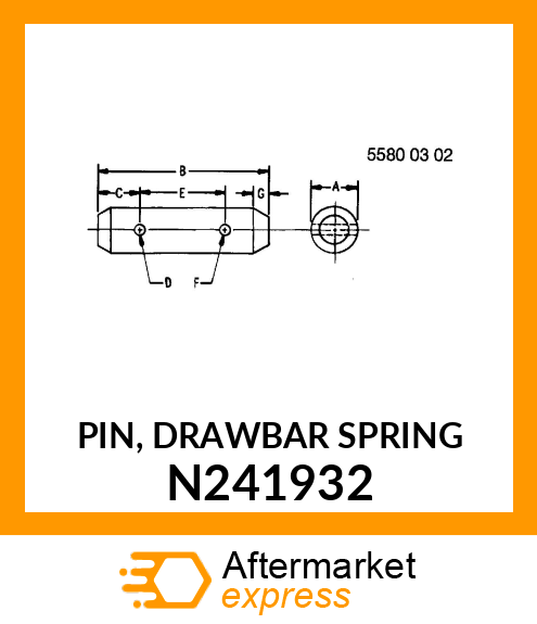 PIN, DRAWBAR SPRING N241932