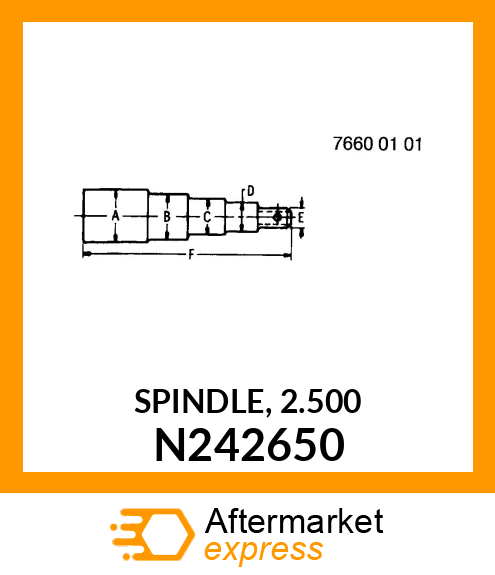 SPINDLE, 2.500 N242650