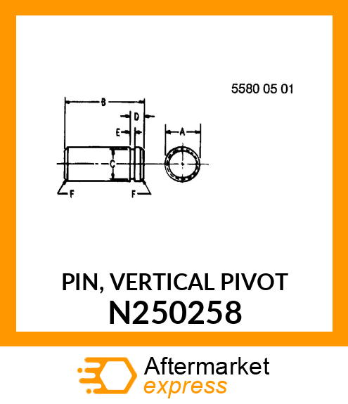 PIN, VERTICAL PIVOT N250258