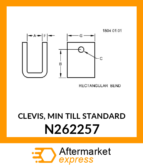 CLEVIS, MIN TILL STANDARD N262257