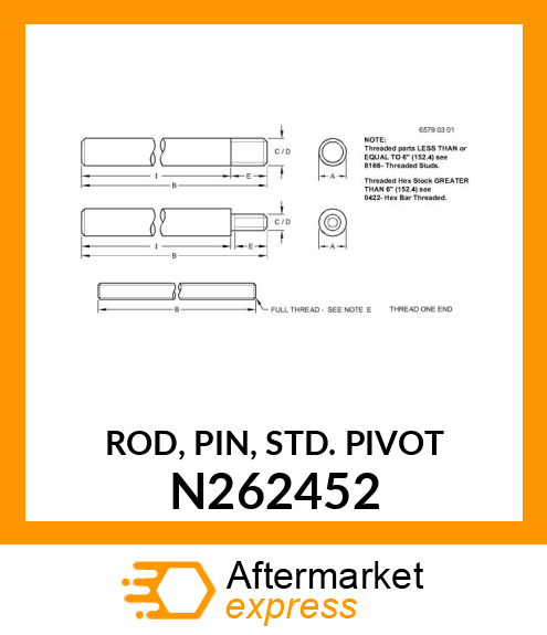 ROD, PIN, STD. PIVOT N262452