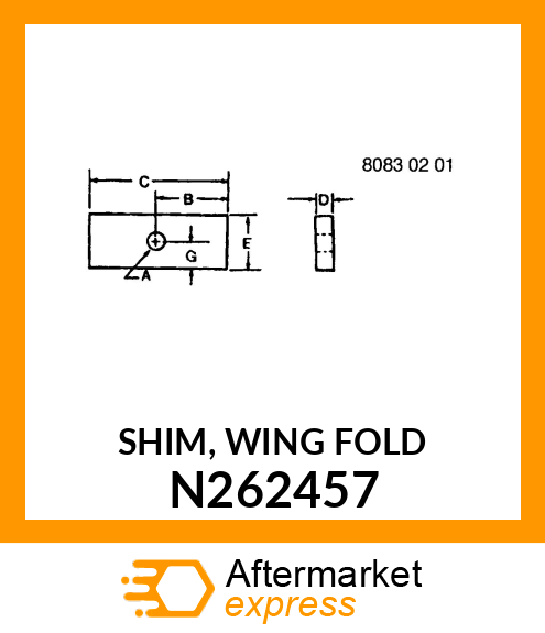 SHIM, WING FOLD N262457