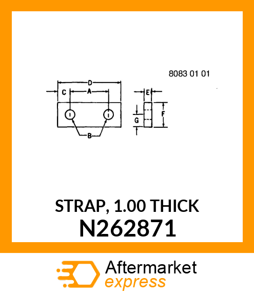 STRAP, 1.00 THICK N262871