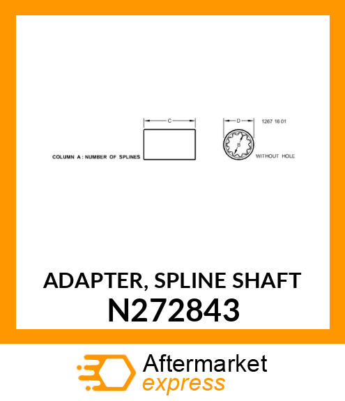 ADAPTER, SPLINE SHAFT N272843