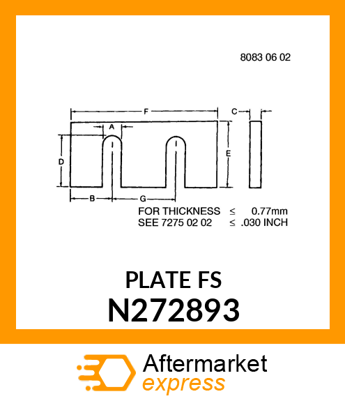 STRAP ROCKSHAFT .060 N272893