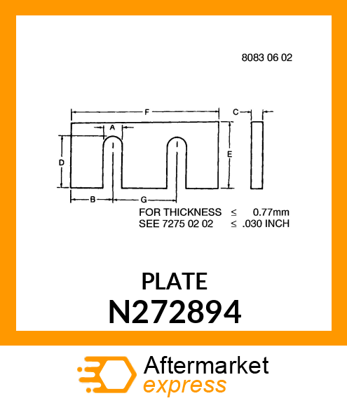 STRAP ROCKSHAFT .187 N272894