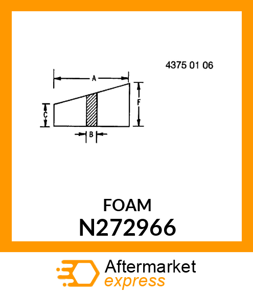 FILLER SEAL, LH POST N272966