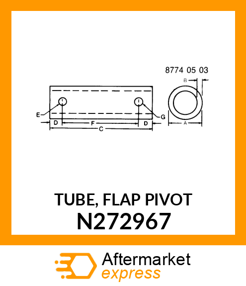 TUBE, FLAP PIVOT N272967