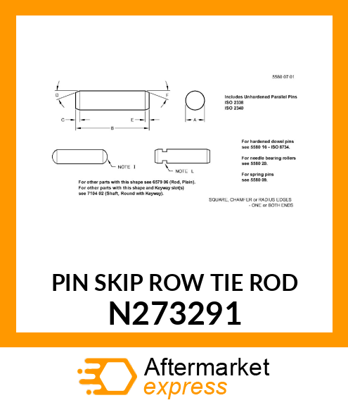 PIN SKIP ROW TIE ROD N273291