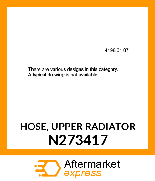 HOSE, UPPER RADIATOR N273417