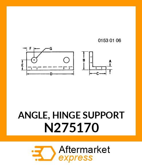 ANGLE, HINGE SUPPORT N275170