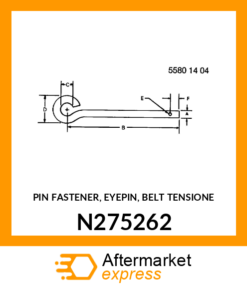 PIN FASTENER, EYEPIN, BELT TENSIONE N275262