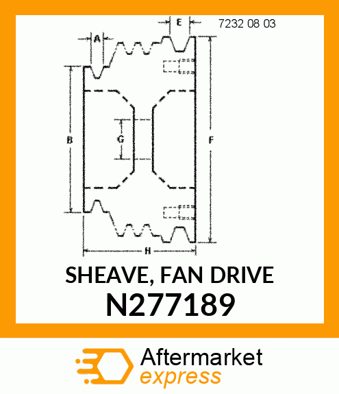 SHEAVE, FAN DRIVE N277189