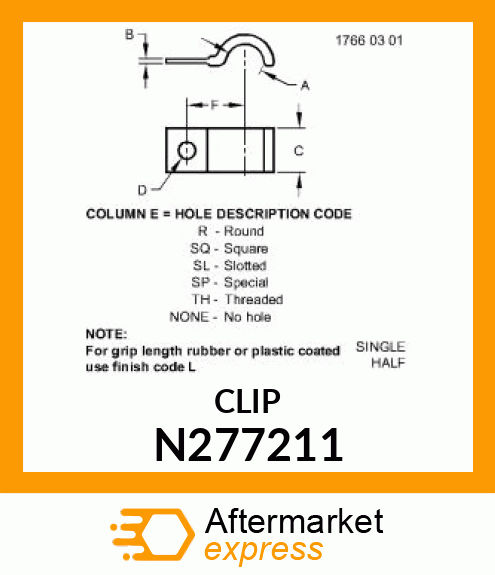 CLAMP, GREASE LINE N277211