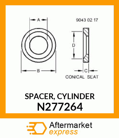 SPACER, CYLINDER N277264