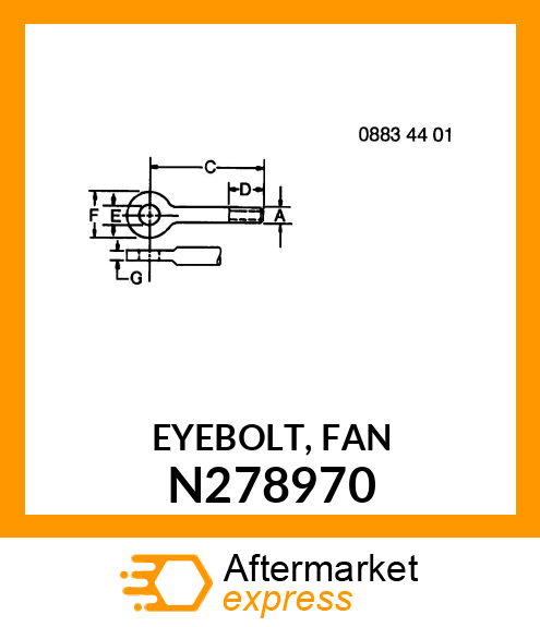 EYEBOLT, FAN N278970