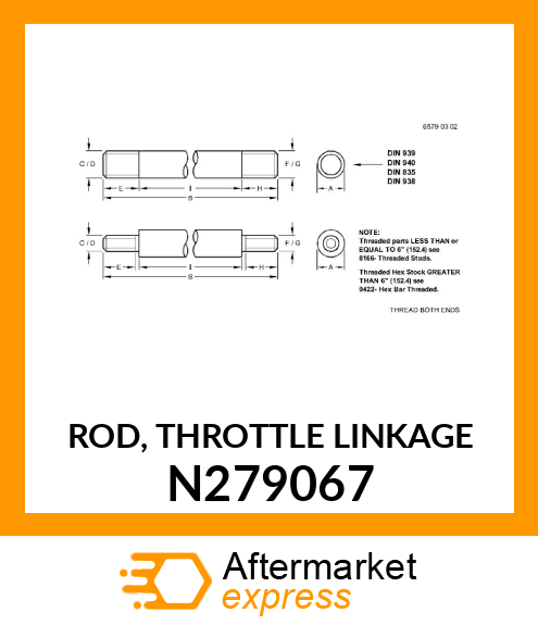 ROD, THROTTLE LINKAGE N279067