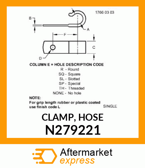 CLAMP, HOSE N279221